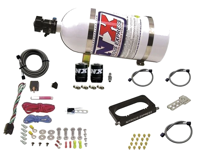 4 Valve Nitrous Plate System-Monoblade Throttle Body with 10Lb Bottle for Ford Nitrous Express NX 20950-10
