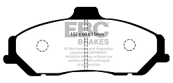 DP1349 Klocki hamulcowe ULTIMAX2 EBC Brakes Ford COMMERCIAL Ranger Mazda COMMERCIAL B2500 Pick Up BT5