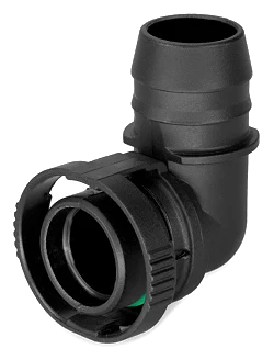 Nuke Performance nypel adapter BQL 22 męski do karbowanego przewodu 90"
