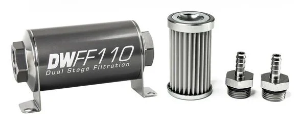 DeatschWerks In-Line Fuel Filter Kit 5/16IN 5 Micron 110mm