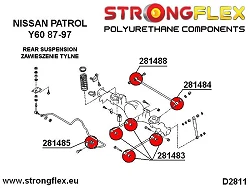 281488B: Tuleja drążka panharda mocowanie nadwozia 14mm Nissan Patrol Y60