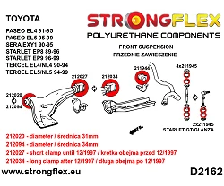 212027A Tuleja wahacza przedniego tylna SPORT Toyota Paseo Sera Starlet Tercel 1991-1999