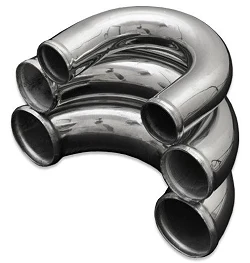 Kolanko aluminiowe 180' 16mm, 30cm