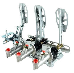 Pedalbox Kit Car Mocowany do Podłogi z Podparciem Stopy RacingPedalBoxes - Szary