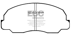 DP541 Klocki hamulcowe ULTIMAX2 EBC Brakes Daihatsu Fourtrak Rocky Rugger Wildcat Daihatsu COMMERCIAL Taft 4WD Mazda COMMERCIAL B1600 Pick Up B1800 Pick Up B2000 Pick Up B2200 Pick Up