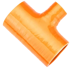 Trójnik silikonowy T-Piece 45/32mm Pomarańczowy