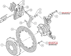 Wilwood 140-14100-D Dynapro Radial Zestaw przednich hamulców drag race 12.9 Ford Mustang 2015-2023