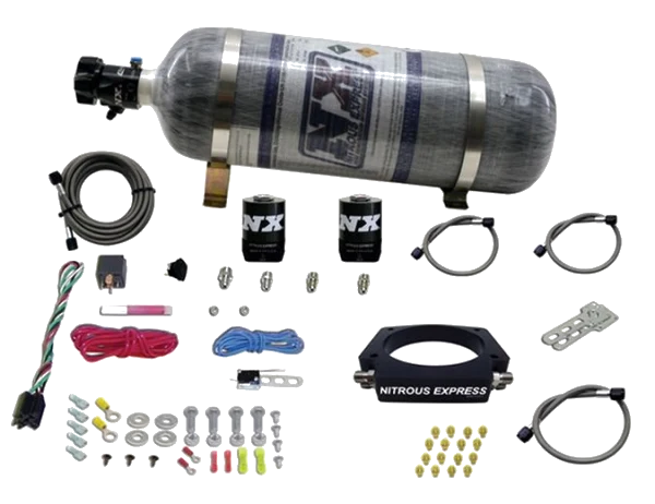 LS 90mm Plate System with 12Lb Carbon Bottle for GM Vehicles Nitrous Express NX 20934-12