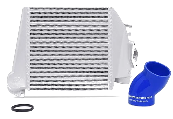 Intercooler Mishimoto Subaru WRX 2008-2014 srebrny + niebieski silikon