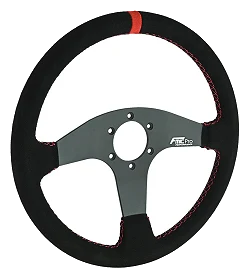 Kierownica sportowa FMIC.Pro Classic zamszowa 350mm odsadzenie 33mm czerwona
