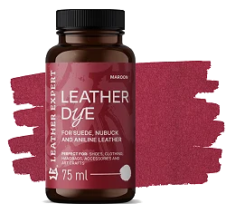 Leather Expert Leather Dye farba do zamszu nubuku aniliny - Maroon bordowy 75ml