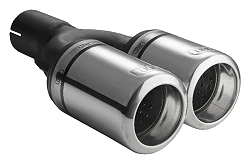 Uniwersalna końcówka tłumika okrągła 80mm długość 200/180mm średnica montażowa 45mm - N2-07-1P/45