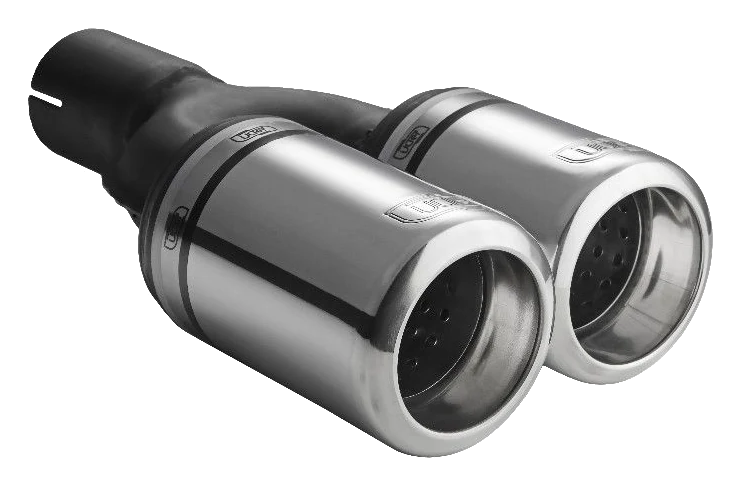 Uniwersalna końcówka tłumika okrągła 80mm długość 200/180mm średnica montażowa 45mm - N2-07-1P/45