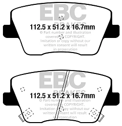 DPX2344 Klocki hamulcowe ULTIMAX2 EBC Brakes Hyundai Hyundai Portugal Kauai N Kona N i30 N PD