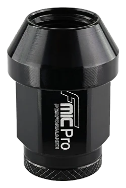 Kuta nakrętka aluminiowa do kół FMIC.Pro M14x1.25 Czarna 1 szt.  stożkowa przelotowa 7075-T6
