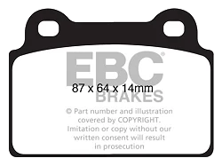 DP41985R Klocki hamulcowe YELLOWSTUFF EBC Brakes Mitsubishi Lancer Evo 10 Mitsubishi Lancer Evo 1