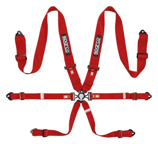 Pasy bezpieczeństwa Sparco Competition H-3 3" 6 punktowe FIA 8853-2016 Czerwone - 04834HPDRAC.R