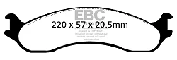 DP71266 Klocki hamulcowe GREENSTUFF EBC Brakes Dodge B250, B2500 Cargo 2500 Van 3/4 ton B350, B3500 Cargo 3500 Van 1 ton Ram Van B2500 Ram Van B3500 Ford Econoline E250 Econoline E350 Econol