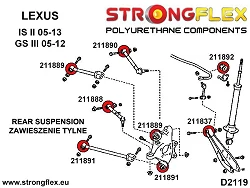 211889B: Tuleja wahacza tylnego - górnego Lexus GS
