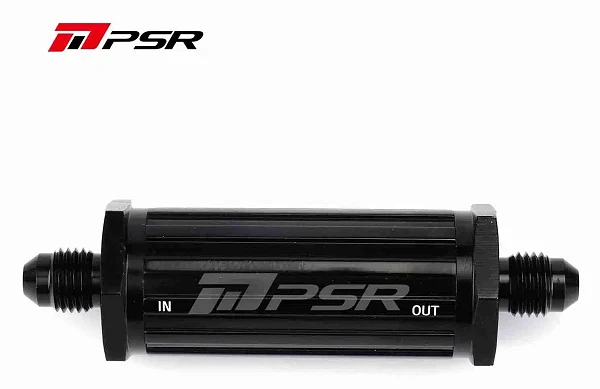 Pulsar PSR In Line Oil Filter Fitting Size -4AN 80 Micron Filter Inside