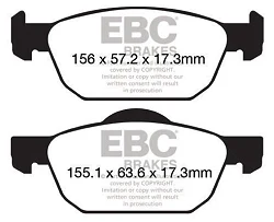 DPX2154 Klocki hamulcowe ULTIMAX2 EBC Brakes Honda Civic 9th Gen FK Civic 10th Gen Civic Tourer Civic 9th Gen FK Sport