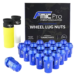 Kute nakrętki aluminiowe do kół FMIC.Pro M12x1.25 Niebieskie 20szt. stożkowe 7075-T6  - FP-NU-001-Blue