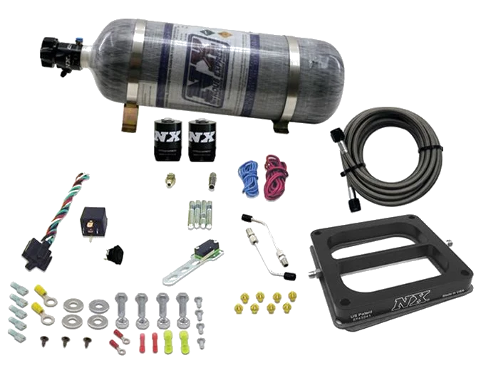 4500 Conventional Plate System Gasoline Stage 6 50-300Hp with 12Lb Carbon Bottle Nitrous Express NX 30070-12