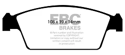 DP1301 Klocki hamulcowe ULTIMAX2 EBC Brakes Mazda Suzuki Cara AZ1