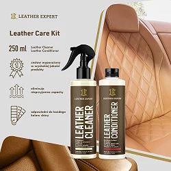 Leather Expert Leather Expert Car Leather Care Kit zestaw do czyszczenia i pielęgnacji skóry samochodowej 2x250ml 500ml 0,5l