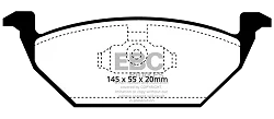 DP1117 Klocki hamulcowe ULTIMAX2 EBC Brakes Audi A3 8L Skoda Octavia 1U Octavia 1U Estate 4x4 Volkswagen Golf Mk4 Golf Mk4 4motion Golf Mk4 GTi
