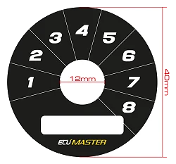 Ecumaster Tarcze Rotary Switch 8pos czarne B01