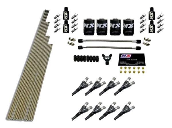 8-Cyl Shark Nozzle Intake Plumbing Kit with All Necessary Hardware Nitrous Express NX 13385