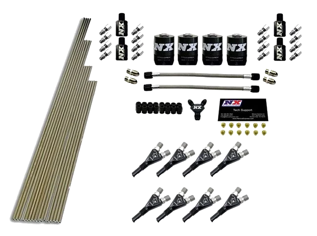 8-Cyl Shark Nozzle Intake Plumbing Kit with All Necessary Hardware Nitrous Express NX 13385