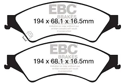 DPX2140 Klocki hamulcowe ULTIMAX2 EBC Brakes Ford Ford COMMERCIAL Ranger Mazda COMMERCIAL Everest 1st Gen U268 Ford Australia and New Zealand Ranger BT5
