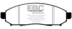 DP1747 Klocki hamulcowe ULTIMAX2 EBC Brakes Nissan Leaf NV200 Combi Pathfinder Nissan COMMERCIAL Navara D40 NV200 Nissan Australia and New Zealand Navara D40