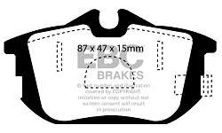 DP1076 Klocki hamulcowe ULTIMAX2 EBC Brakes Mitsubishi Carisma Colt Spacestar Smart Forfour W454 Volvo S40 V40