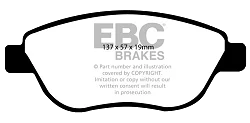 DP1966 Klocki hamulcowe ULTIMAX2 EBC Brakes Opel Corsa D VAUXHALL Corsa D VAUXHALL COMMERCIAL Corsa Van