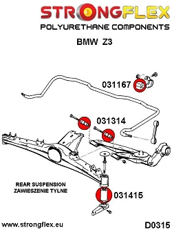 031167B: Tuleja stabilizatora tylnego BMW e24 - 031167B_15mm