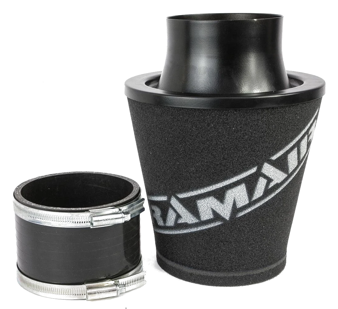 Uniwersalny stożkowy filtr powietrza aluminium Ramair JS-175-100-BK-KIT 102mm