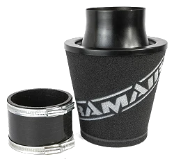 Uniwersalny stożkowy filtr powietrza aluminium Ramair JS-175-100-BK-KIT 102mm