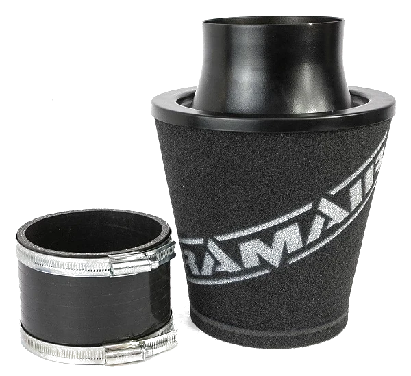 Uniwersalny stożkowy filtr powietrza aluminium Ramair JS-175-100-BK-KIT 102mm