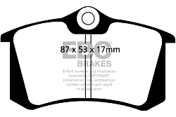 DP1230 Klocki hamulcowe ULTIMAX2 EBC Brakes Audi A3 8L A3 8P A3 quattro 8L A3 quattro 8P A6 quattro C5/4B A6 quattro Avant C5/4B Citroen C3 Picasso C3 Pluriel C8 Fiat Ulysse Lancia Phedra Pe