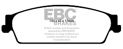 DP61780 Klocki hamulcowe GREENSTUFF EBC Brakes Cadillac Escalade Chevrolet Avalanche Tahoe 2WD Tahoe 4WD GMC Yukon/Yukon Denali Yukon/Yukon Denali 1500 Cadillac Escalade Escalade ESV Escalad