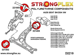 221403A: Tuleja wahacza przedniego tylna SPORT Audi A3