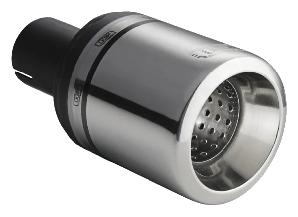 Uniwersalna końcówka tłumika okrągła 100mm długość 120mm średnica montażowa 50mm - N1-17-1/50