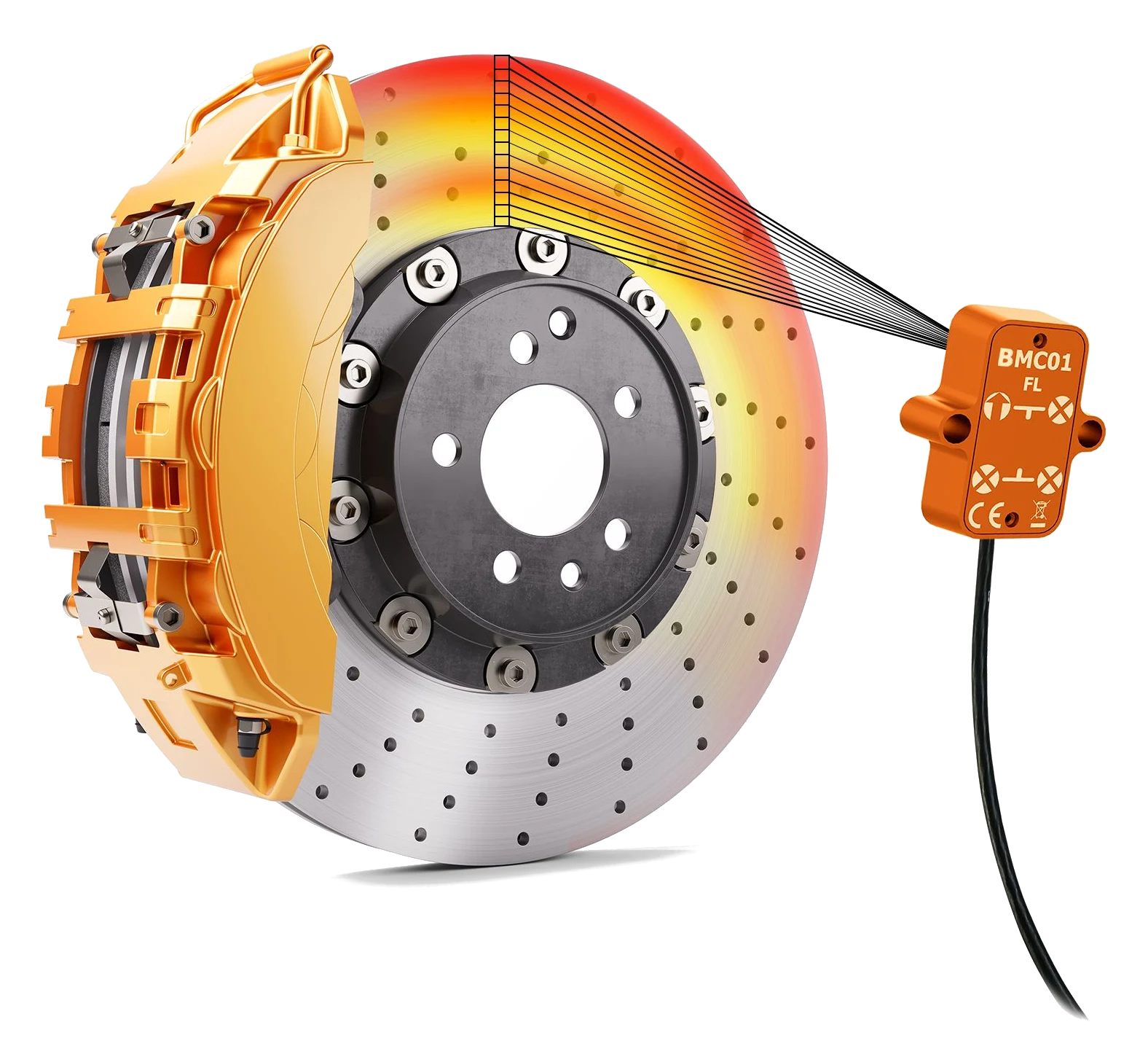 CANchecked BMC04 Przewodowy zestaw czujników temperatury hamulców (Brake Temp Monitoring Set)