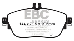 DP62165 Klocki hamulcowe GREENSTUFF EBC Brakes Mercedes-Benz GLAClass X156 GLA180 GLAClass X156 GLA200 GLAClass X156 GLA200 4Matic GLAClass X156 GLA220 GLAClass X156 GLA220 4Matic GLAClass X