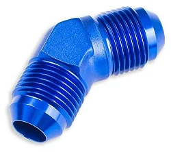 AN4 45'  Nypel adapter męsko-męski JIC Niebieski