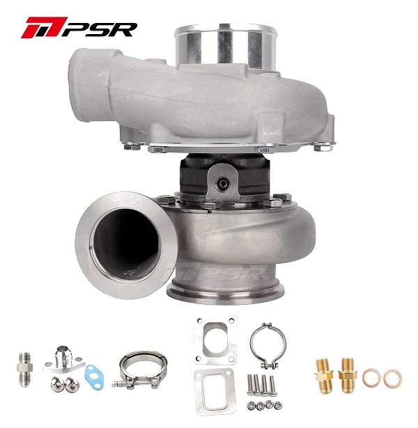 Turbosprężarka Pulsar PSR 3576 Gen2 .64 Stal nierdzewna Adapter T4 wlot 3" V-Band wylot Łożyska kulkowe