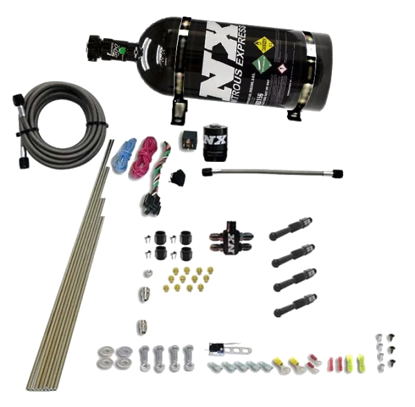 Zestaw Nitro Nitrous Express czarna butla NX 93046-10B Suchy bezpośredni  4 CYL